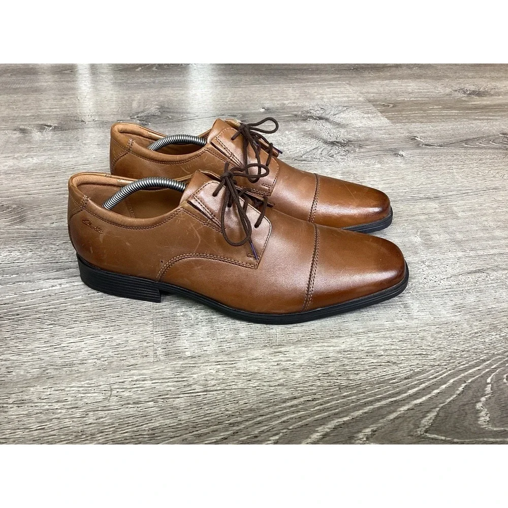 Clarks Collection Mens Size 11.5 Brown Dress Shoes 15770 Tilden Shoes